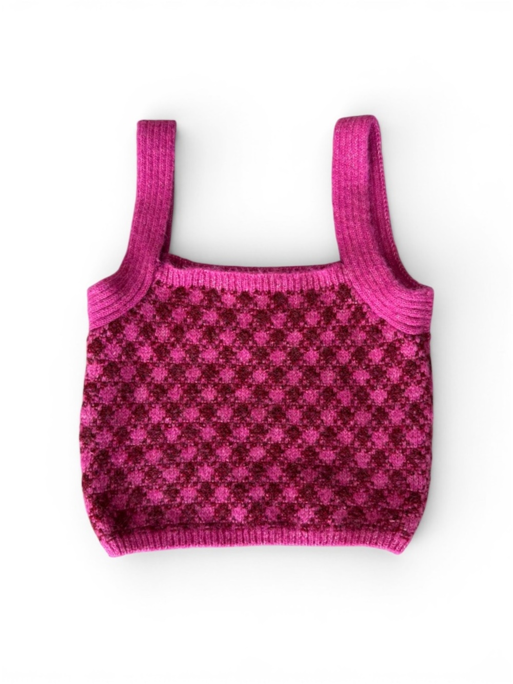 ZARA Pink Knit Cropped Tank Top – Size S